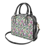 Tropical Cattleya Pattern Print Shoulder Handbag