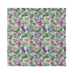 Tropical Cattleya Pattern Print Silk Bandana