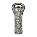 Tropical Cattleya Pattern Print Single Neoprene Wine Tote