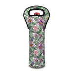 Tropical Cattleya Pattern Print Single Neoprene Wine Tote