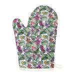 Tropical Cattleya Pattern Print Single Oven Mitt