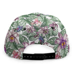 Tropical Cattleya Pattern Print Snapback Cap