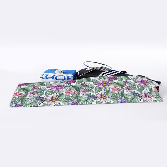 Tropical Cattleya Pattern Print Sports Towel
