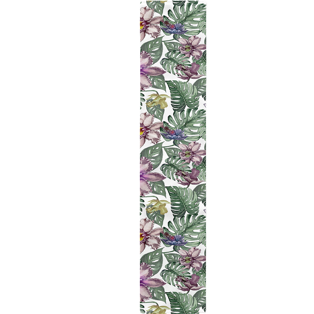 Tropical Cattleya Pattern Print Table Runner