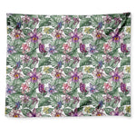 Tropical Cattleya Pattern Print Tapestry