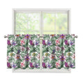 Tropical Cattleya Pattern Print Tier Curtains