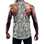 Tropical Cattleya Pattern Print Training Tank Top