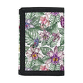 Tropical Cattleya Pattern Print Trifold Wallet