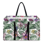 Tropical Cattleya Pattern Print Utility Tote Bag