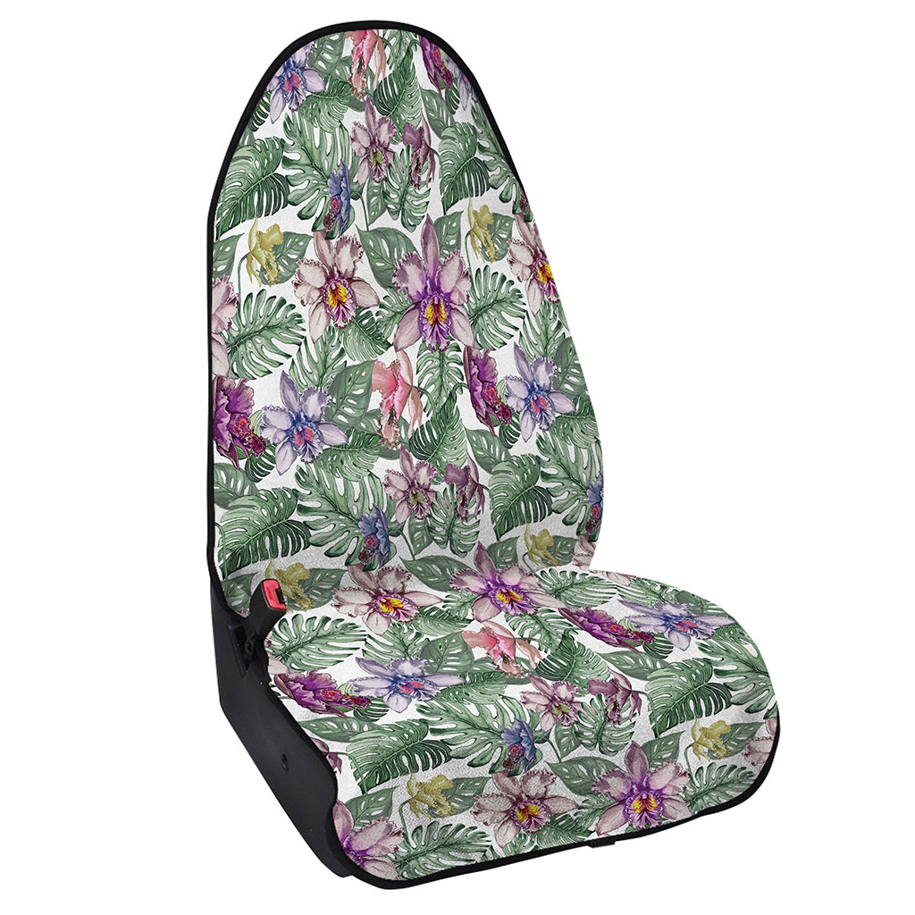 Tropical Cattleya Pattern Print Waterproof Car Seat Cover
