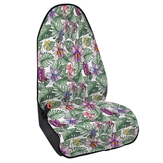 Tropical Cattleya Pattern Print Waterproof Car Seat Cover