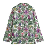 Tropical Cattleya Pattern Print Women's Blazer
