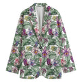 Tropical Cattleya Pattern Print Women's Cotton Blazer