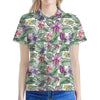 Tropical Cattleya Pattern Print Women's Polo Shirt