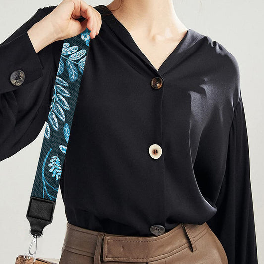 Tropical Denim Jeans Pattern Print Bag Strap