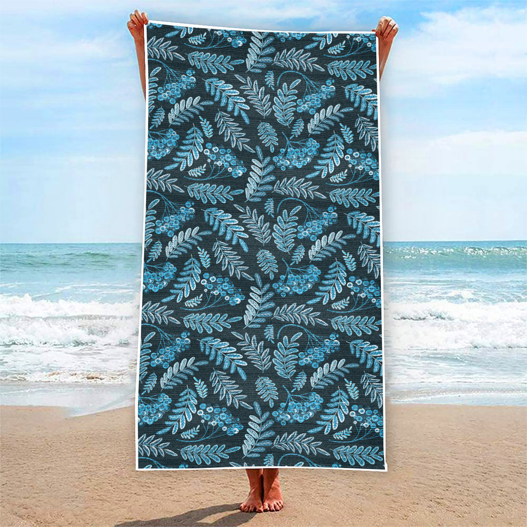 Tropical Denim Jeans Pattern Print Beach Towel