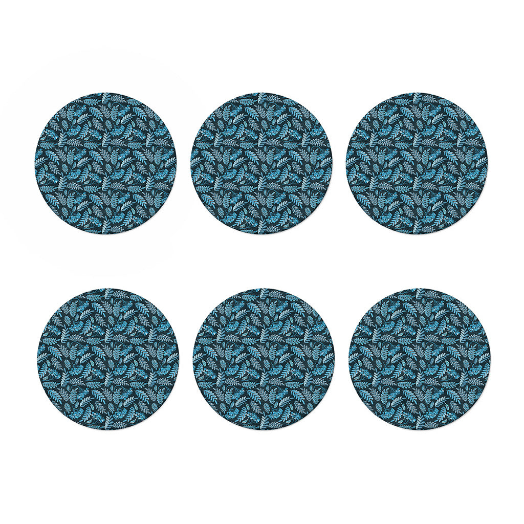 Tropical Denim Jeans Pattern Print Coaster Set
