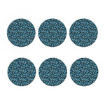 Tropical Denim Jeans Pattern Print Coaster Set