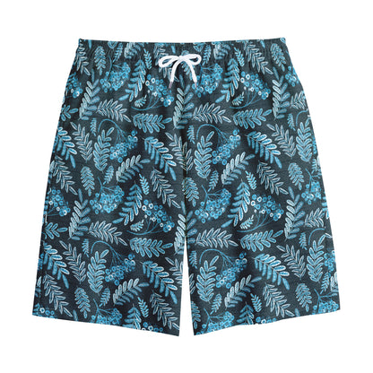 Tropical Denim Jeans Pattern Print Cotton Shorts