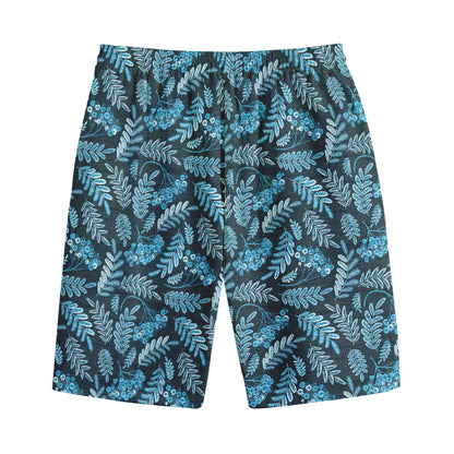 Tropical Denim Jeans Pattern Print Cotton Shorts