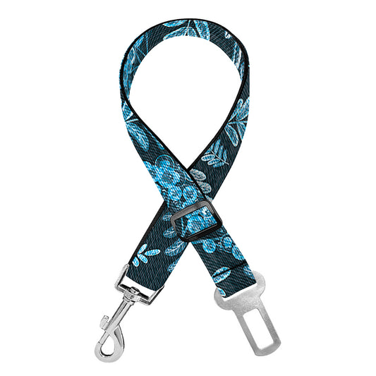Tropical Denim Jeans Pattern Print Dog Seat Belt