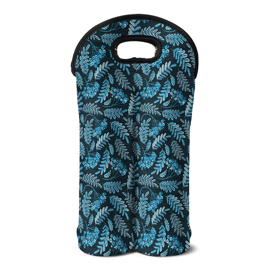 Tropical Denim Jeans Pattern Print Double Neoprene Wine Tote