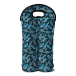 Tropical Denim Jeans Pattern Print Double Neoprene Wine Tote