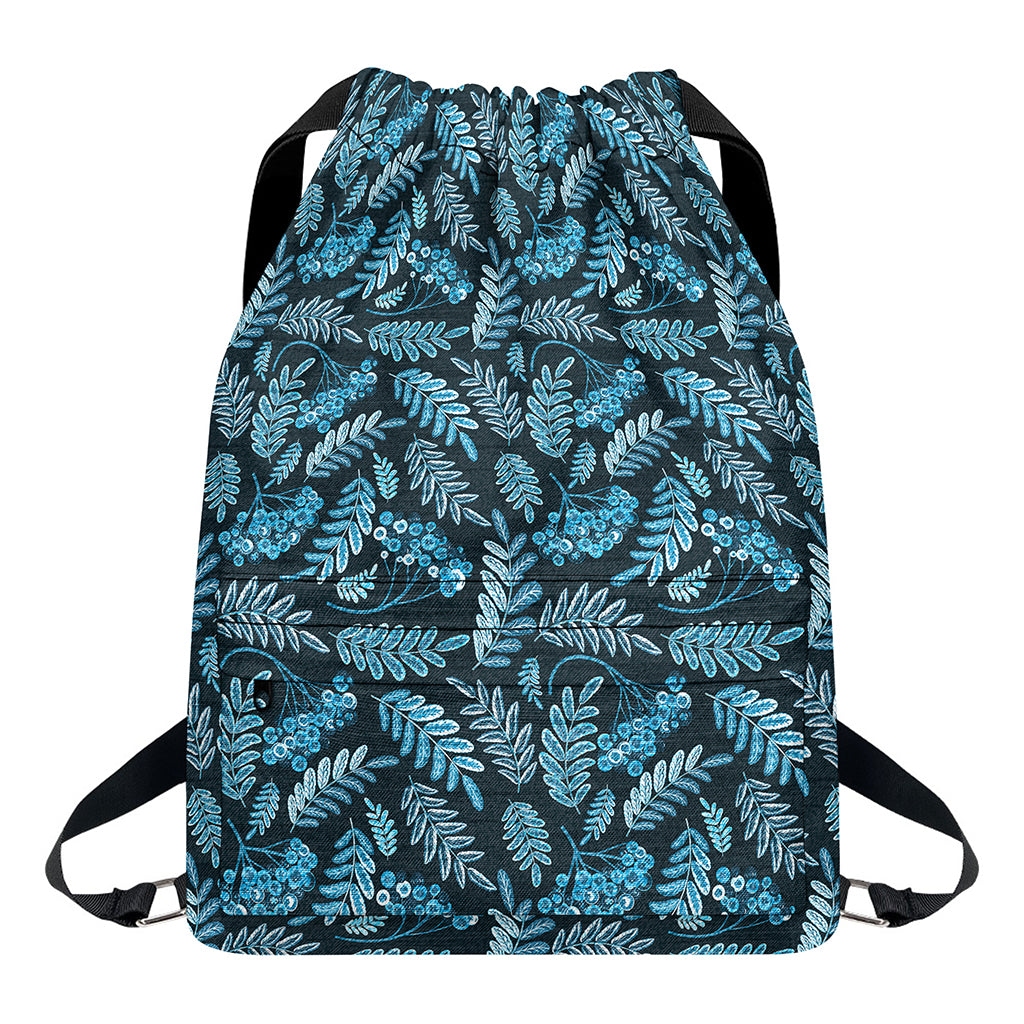 Tropical Denim Jeans Pattern Print Drawstring Backpack
