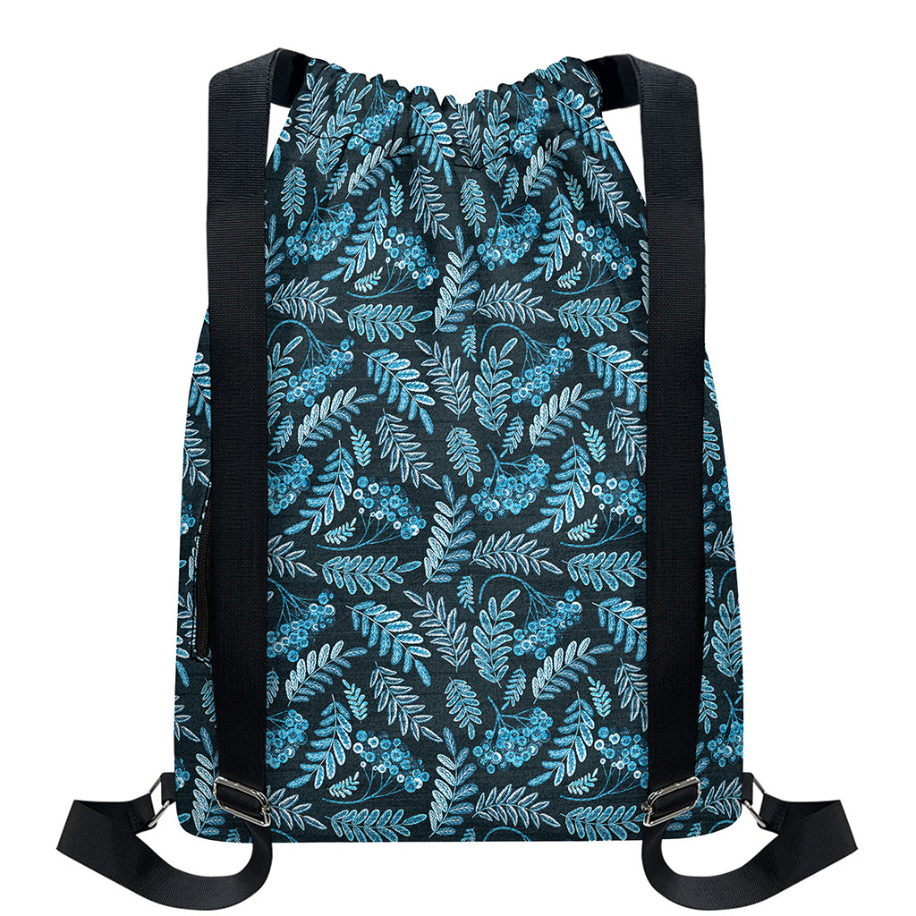Tropical Denim Jeans Pattern Print Drawstring Backpack