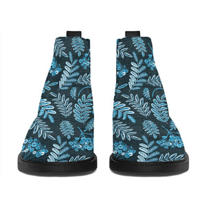 Tropical Denim Jeans Pattern Print Flat Ankle Boots