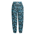 Tropical Denim Jeans Pattern Print Fleece Lined Knit Pants