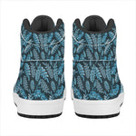 Tropical Denim Jeans Pattern Print High Top Leather Sneakers