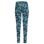 Tropical Denim Jeans Pattern Print High-Waisted Pocket Leggings