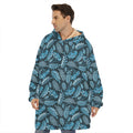 Tropical Denim Jeans Pattern Print Hoodie Blanket