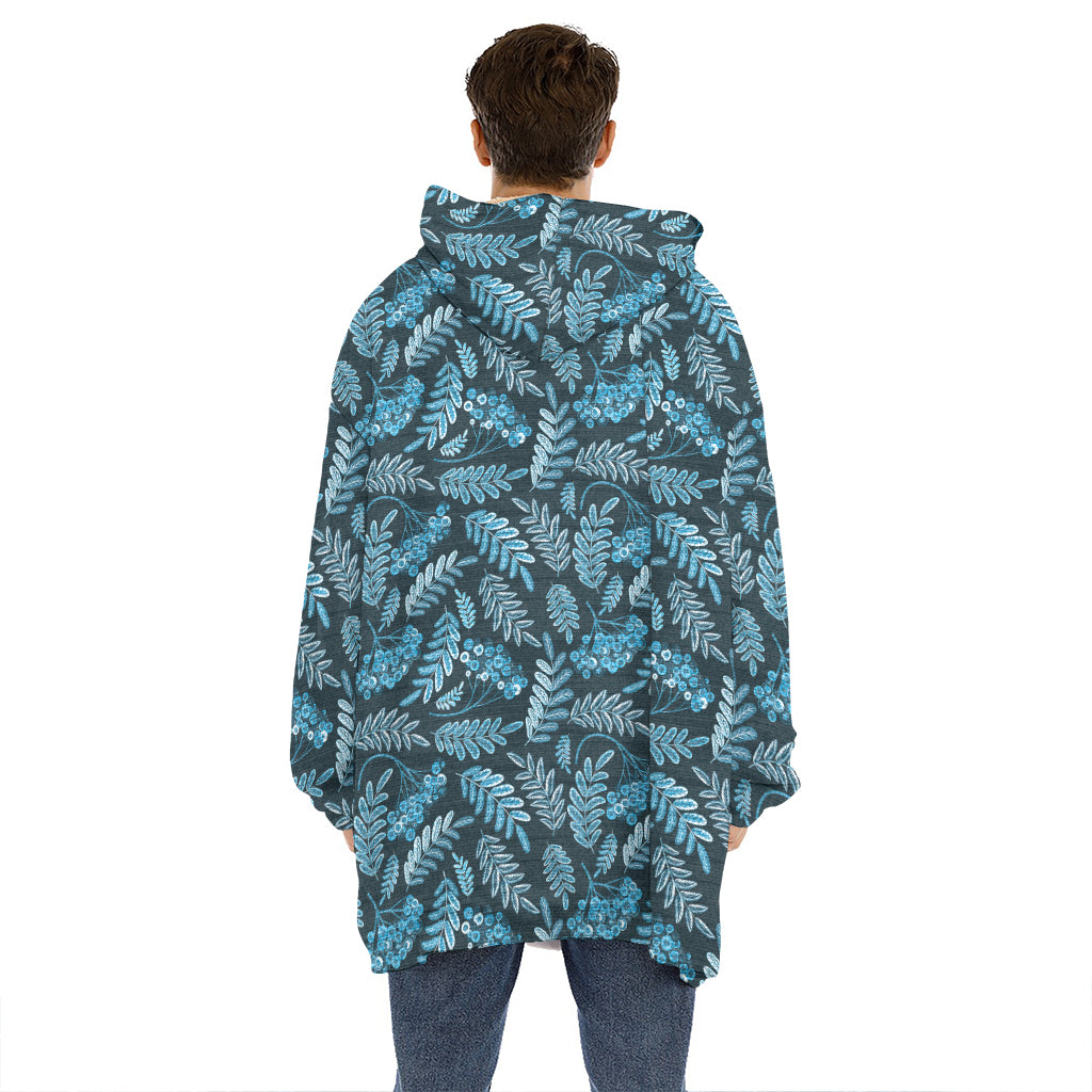 Tropical Denim Jeans Pattern Print Hoodie Blanket
