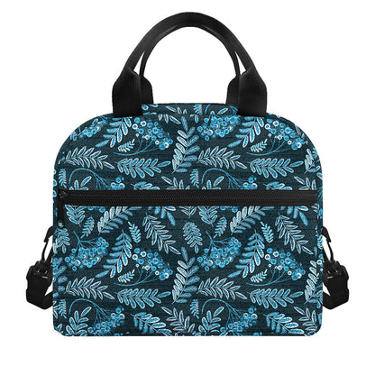 Tropical Denim Jeans Pattern Print Insulated Lunch Bag