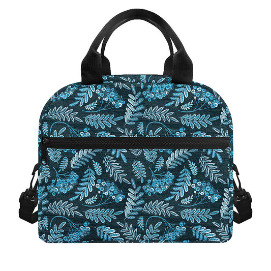 Tropical Denim Jeans Pattern Print Insulated Lunch Bag