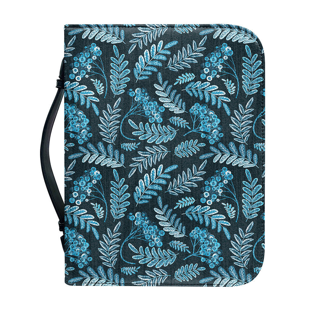 Tropical Denim Jeans Pattern Print Leather Bible Cover