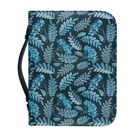 Tropical Denim Jeans Pattern Print Leather Bible Cover