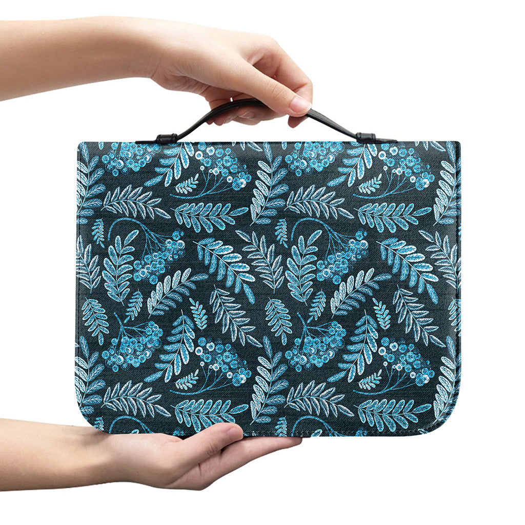 Tropical Denim Jeans Pattern Print Leather Bible Cover