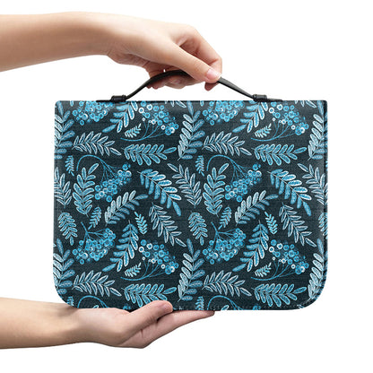 Tropical Denim Jeans Pattern Print Leather Bible Cover