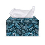 Tropical Denim Jeans Pattern Print Leather Tissue Box Cover