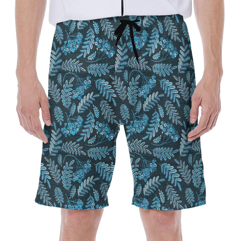 Tropical Denim Jeans Pattern Print Men's Beach Shorts