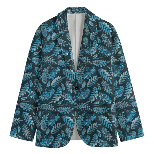 Tropical Denim Jeans Pattern Print Men's Blazer