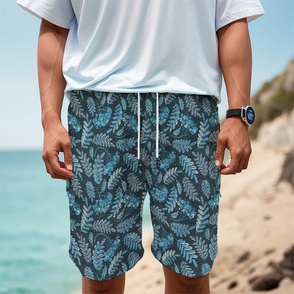 Tropical Denim Jeans Pattern Print Men's Cargo Shorts