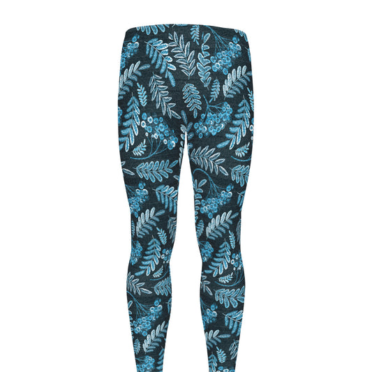 Tropical Denim Jeans Pattern Print Men's leggings