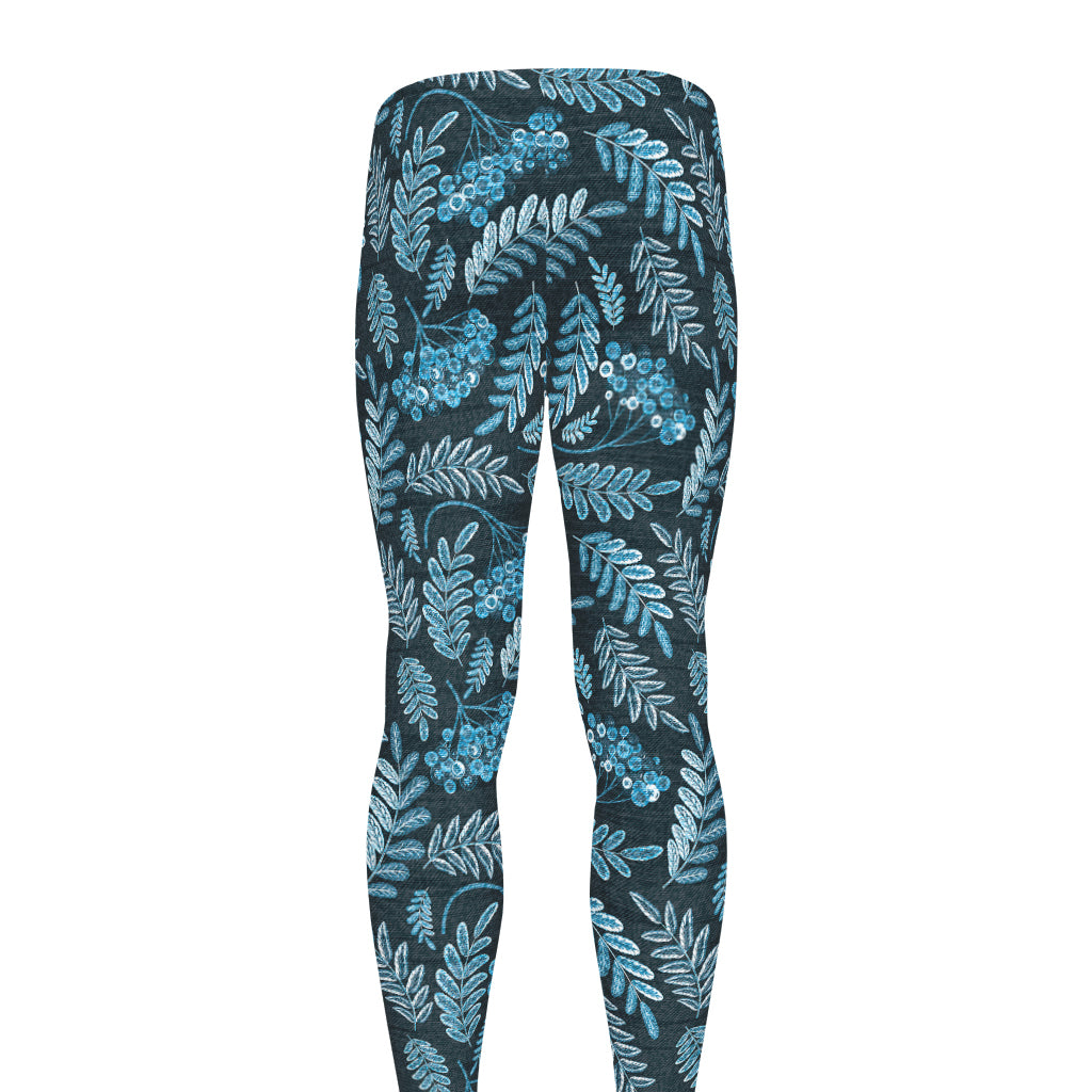 Tropical Denim Jeans Pattern Print Men's leggings