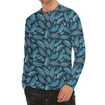 Tropical Denim Jeans Pattern Print Men's Long Sleeve Rash Guard