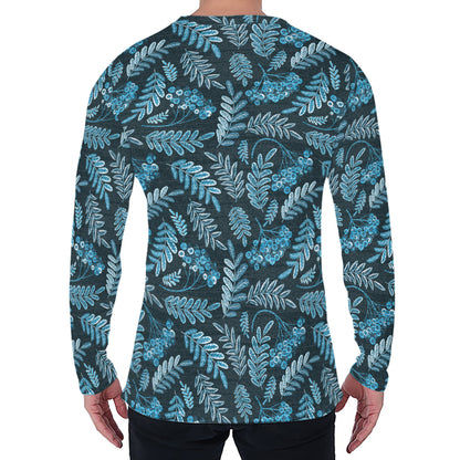 Tropical Denim Jeans Pattern Print Men's Long Sleeve T-Shirt