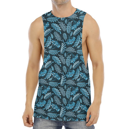 Tropical Denim Jeans Pattern Print Men's Muscle Tank Top